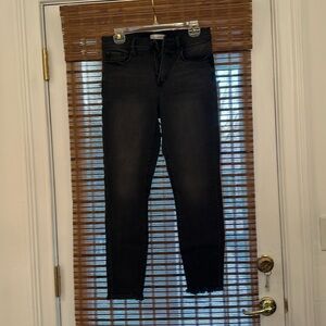 Black distresses Low Rise Jeans with Frayed Hem size 4/27. Only worn 2 times